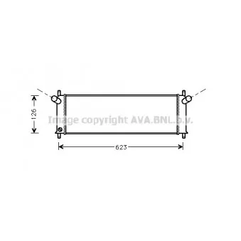 Radiateur, refroidissement du moteur AVA QUALITY COOLING PR2022