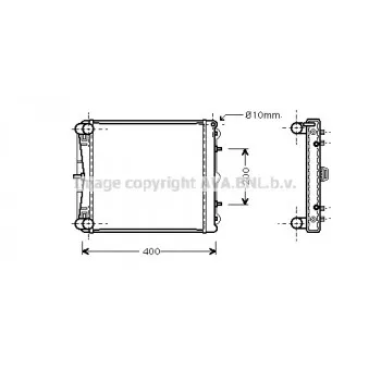 Radiateur, refroidissement du moteur AVA QUALITY COOLING PR2023