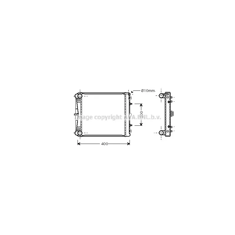 Radiateur, refroidissement du moteur AVA QUALITY COOLING PR2023