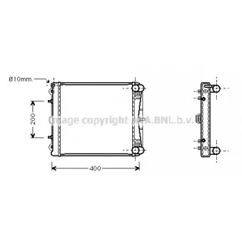 Radiateur, refroidissement du moteur AVA QUALITY COOLING PR2037