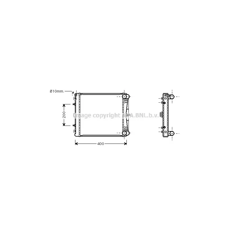 Radiateur, refroidissement du moteur AVA QUALITY COOLING PR2037