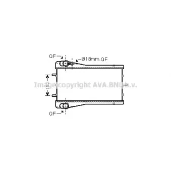Radiateur, refroidissement du moteur AVA QUALITY COOLING PR2043