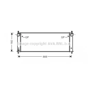 Radiateur, refroidissement du moteur AVA QUALITY COOLING PR2045
