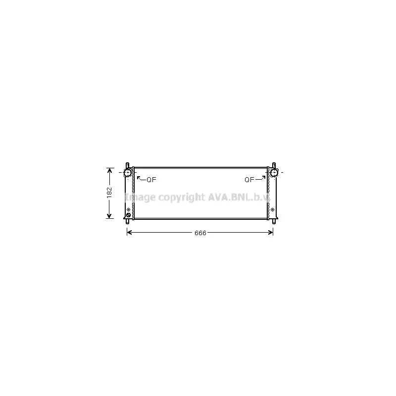 Radiateur, refroidissement du moteur AVA QUALITY COOLING PR2045