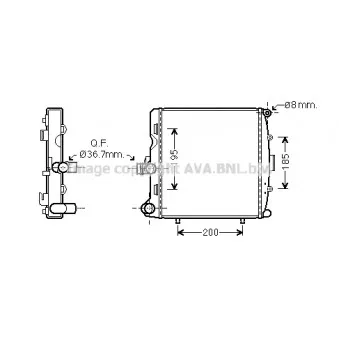 Radiateur, refroidissement du moteur AVA QUALITY COOLING PR2055
