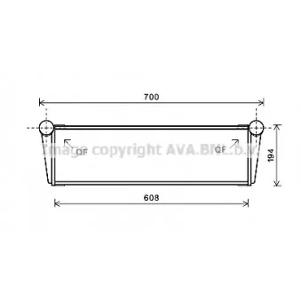 Radiateur, refroidissement du moteur AVA QUALITY COOLING PR2067