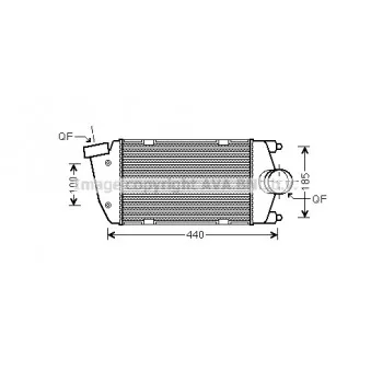 Intercooler, échangeur AVA QUALITY COOLING PR4058