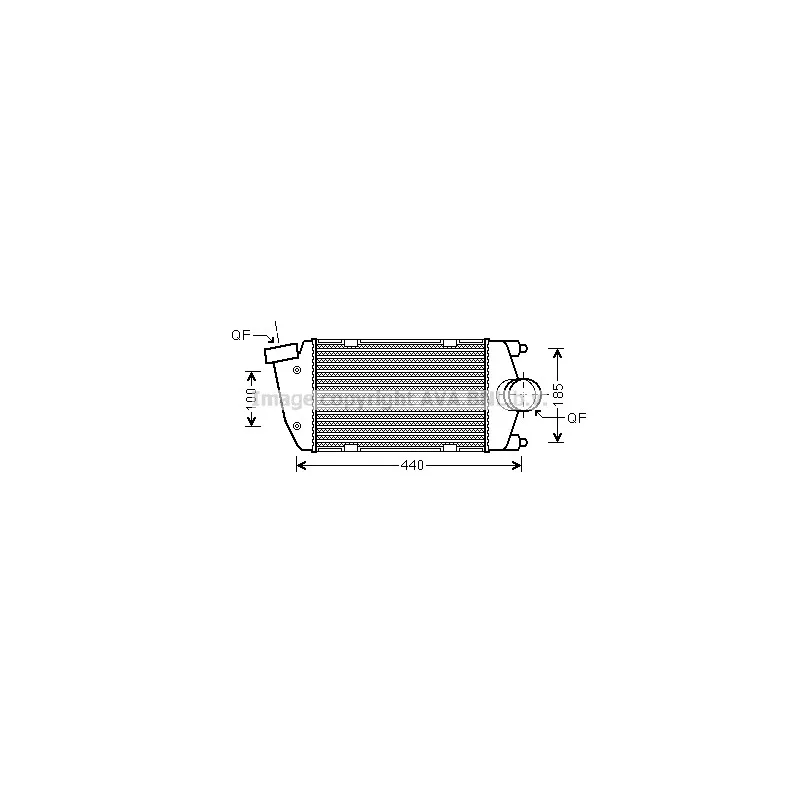 Intercooler, échangeur AVA QUALITY COOLING PR4058