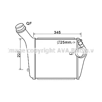 Intercooler, échangeur AVA QUALITY COOLING PR4059