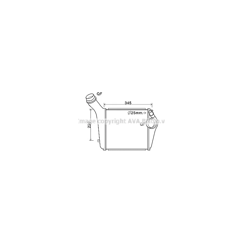 Intercooler, échangeur AVA QUALITY COOLING PR4059