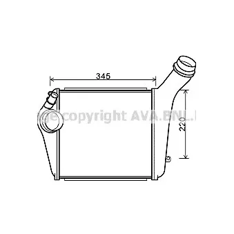 Intercooler, échangeur AVA QUALITY COOLING PR4060