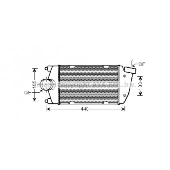 Intercooler, échangeur AVA QUALITY COOLING PR4061