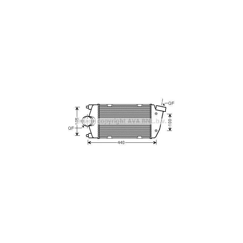 Intercooler, échangeur AVA QUALITY COOLING PR4061