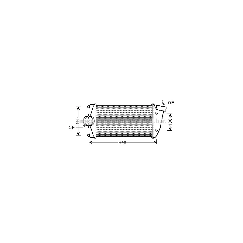 Intercooler, échangeur AVA QUALITY COOLING PR4068