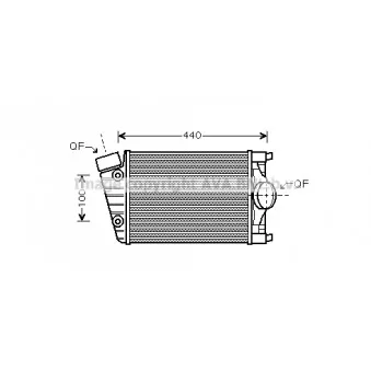 Intercooler, échangeur AVA QUALITY COOLING PR4070