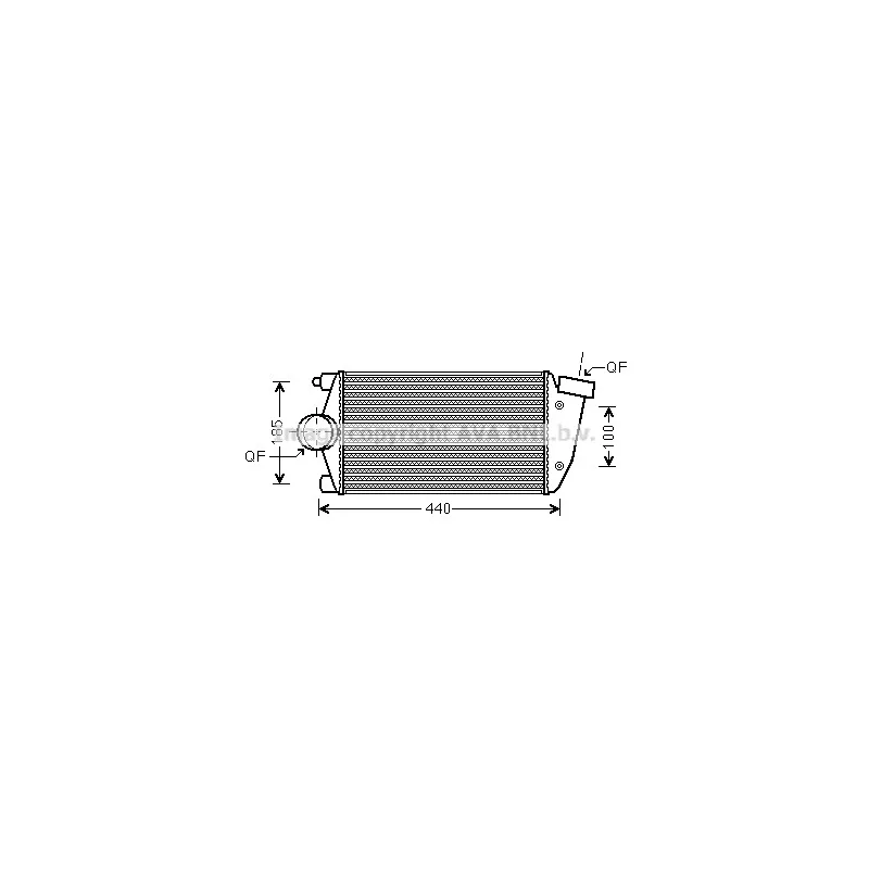 Intercooler, échangeur AVA QUALITY COOLING PR4071