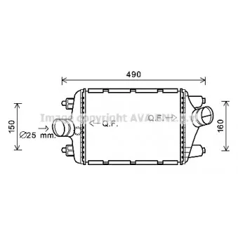 Intercooler, échangeur AVA QUALITY COOLING PR4080
