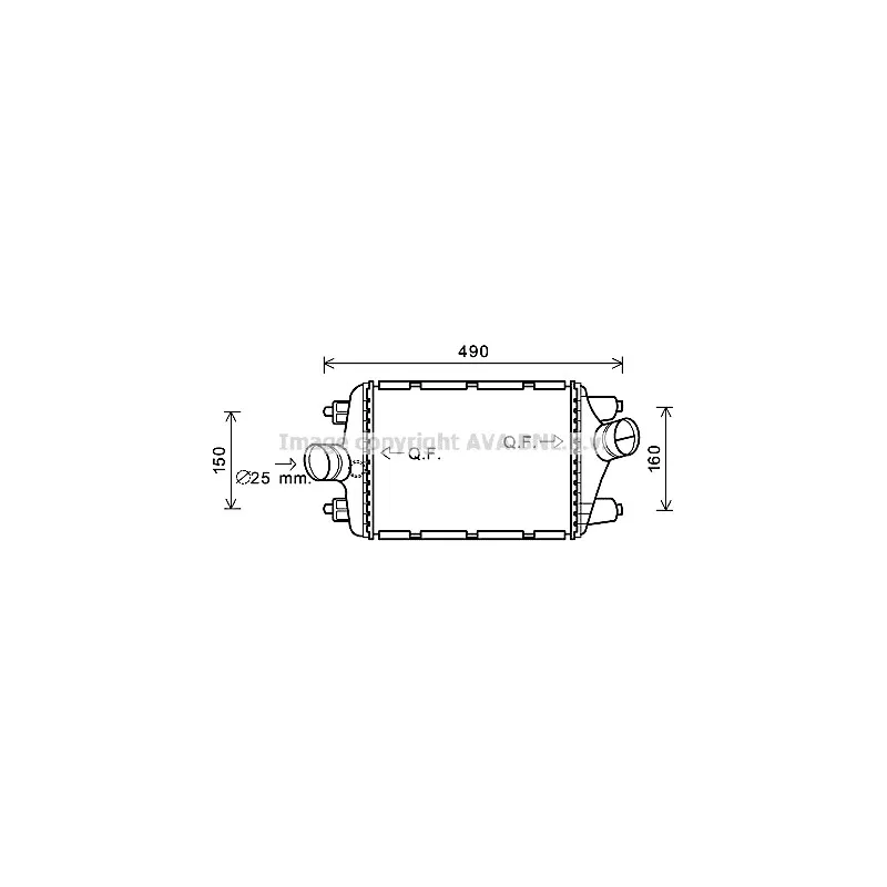 Intercooler, échangeur AVA QUALITY COOLING PR4080