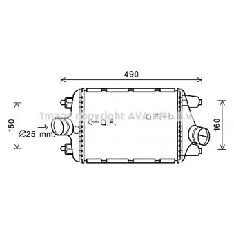 Intercooler, échangeur AVA QUALITY COOLING PR4081