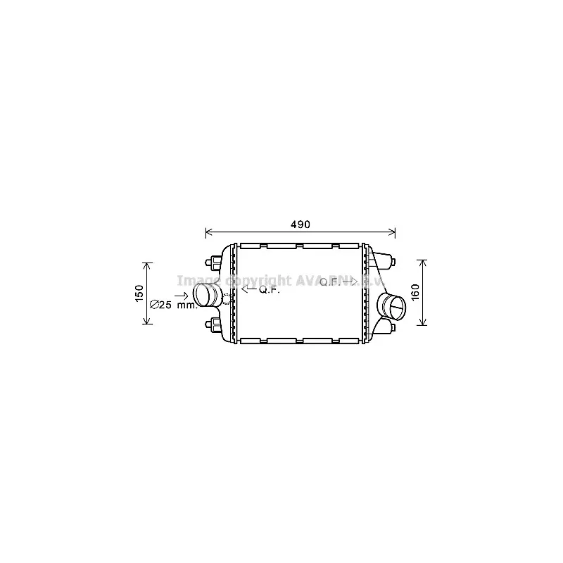 Intercooler, échangeur AVA QUALITY COOLING PR4081