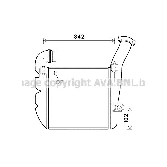 Intercooler, échangeur AVA QUALITY COOLING PR4084