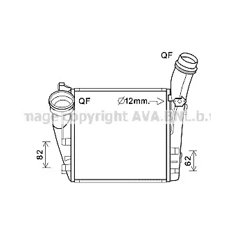 Intercooler, échangeur AVA QUALITY COOLING PR4086