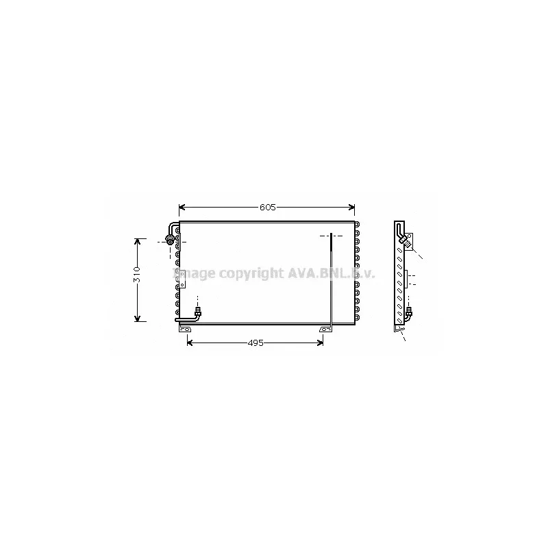 Condenseur, climatisation AVA QUALITY COOLING PR5019