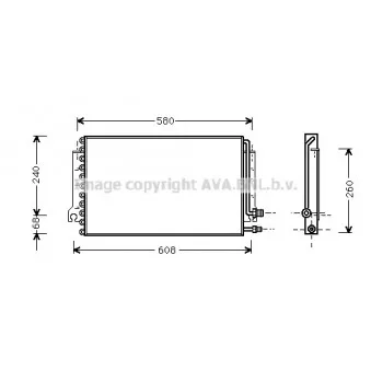 Condenseur, climatisation AVA QUALITY COOLING PR5021