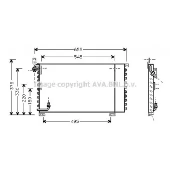 Condenseur, climatisation AVA QUALITY COOLING PR5025