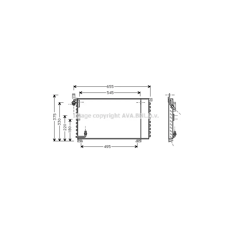 Condenseur, climatisation AVA QUALITY COOLING PR5025