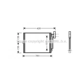 Condenseur, climatisation AVA QUALITY COOLING PRA5038