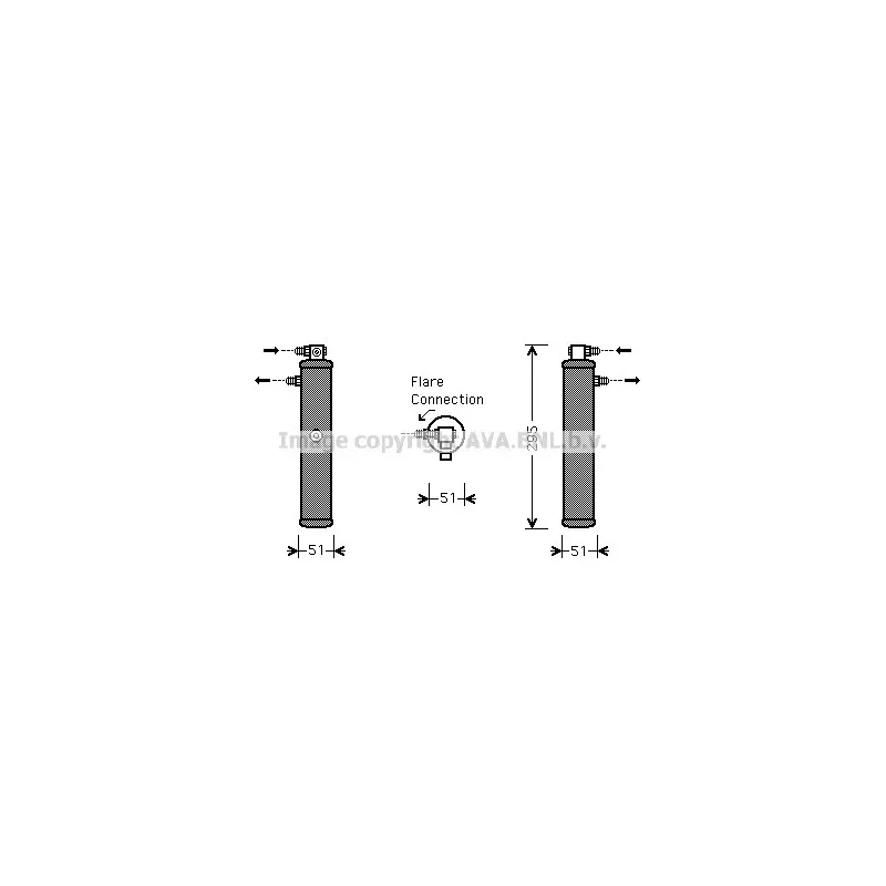 Filtre déshydratant, climatisation AVA QUALITY COOLING PRD050