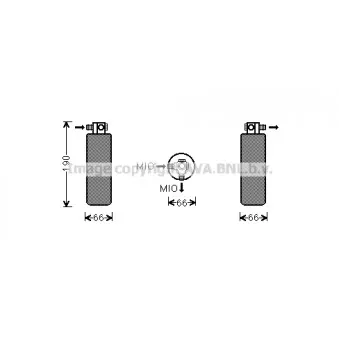 Filtre déshydratant, climatisation AVA QUALITY COOLING PRD079