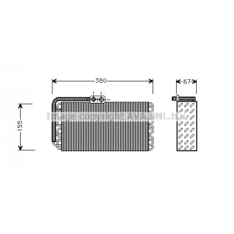 Evaporateur climatisation AVA QUALITY COOLING PRV027