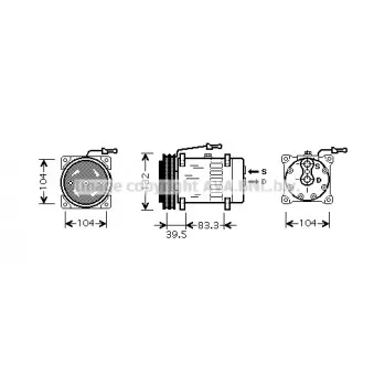 Compresseur, climatisation AVA QUALITY COOLING REK072