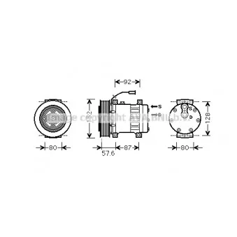 Compresseur, climatisation AVA QUALITY COOLING REK078