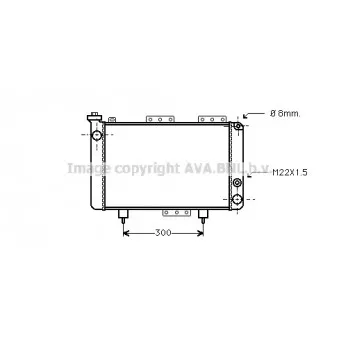 Radiateur, refroidissement du moteur AVA QUALITY COOLING RT2001