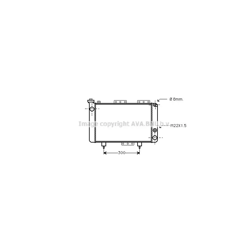 Radiateur, refroidissement du moteur AVA QUALITY COOLING RT2001