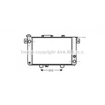 Radiateur, refroidissement du moteur AVA QUALITY COOLING RT2013