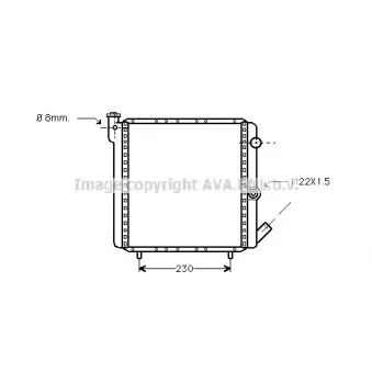 Radiateur, refroidissement du moteur AVA QUALITY COOLING RT2016