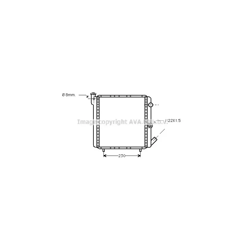 Radiateur, refroidissement du moteur AVA QUALITY COOLING RT2016