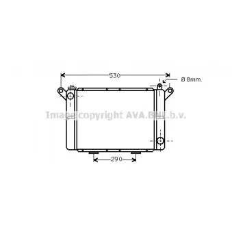 Radiateur, refroidissement du moteur AVA QUALITY COOLING RT2018