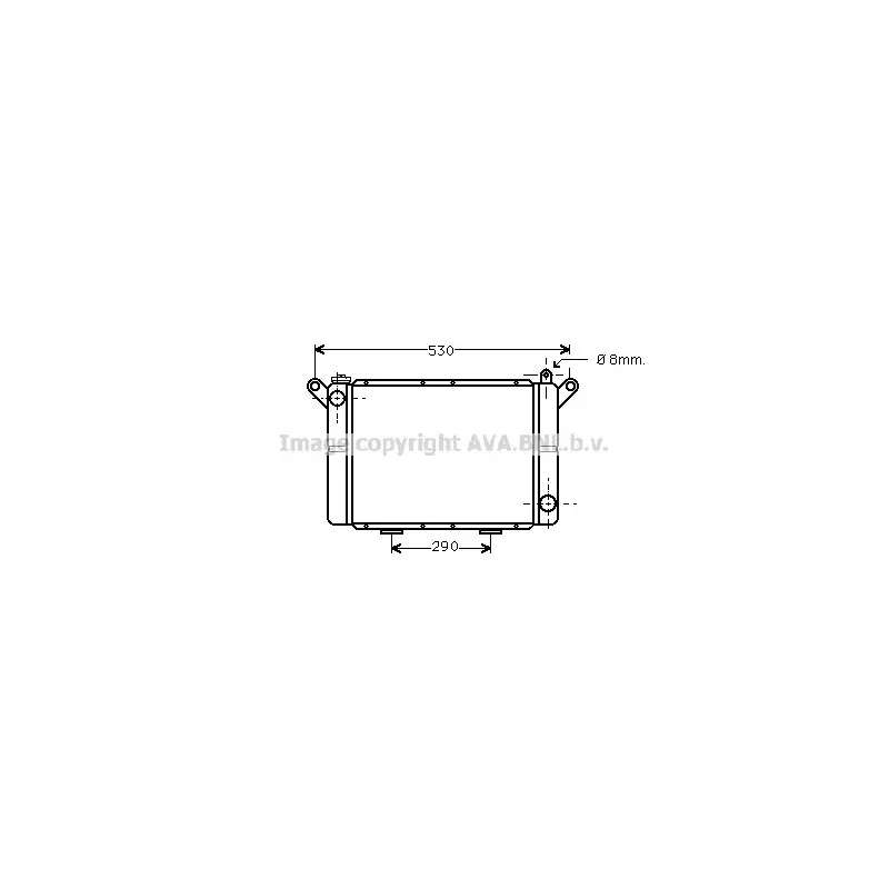 Radiateur, refroidissement du moteur AVA QUALITY COOLING RT2018