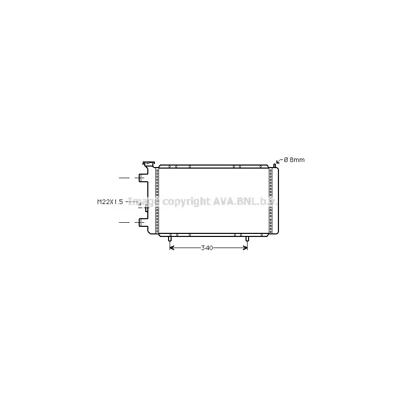 Radiateur, refroidissement du moteur AVA QUALITY COOLING RT2022