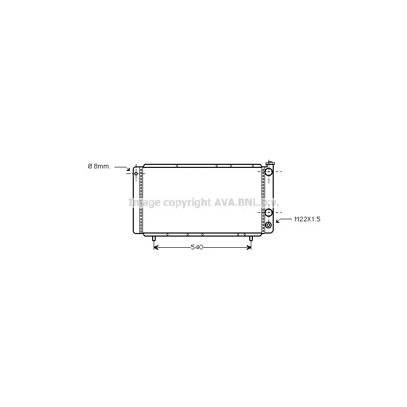 Radiateur, refroidissement du moteur AVA QUALITY COOLING RT2025