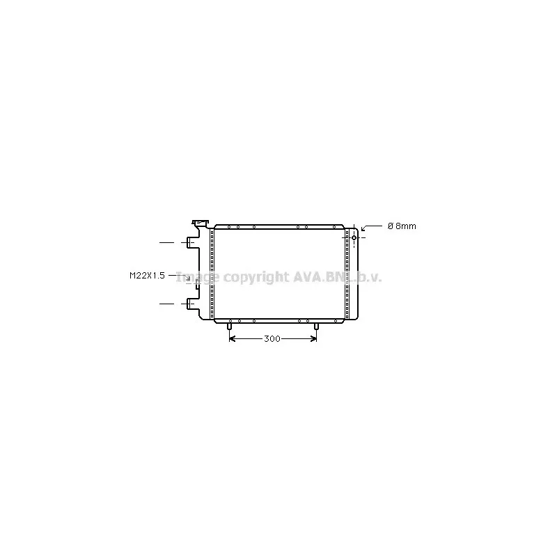 Radiateur, refroidissement du moteur AVA QUALITY COOLING RT2026