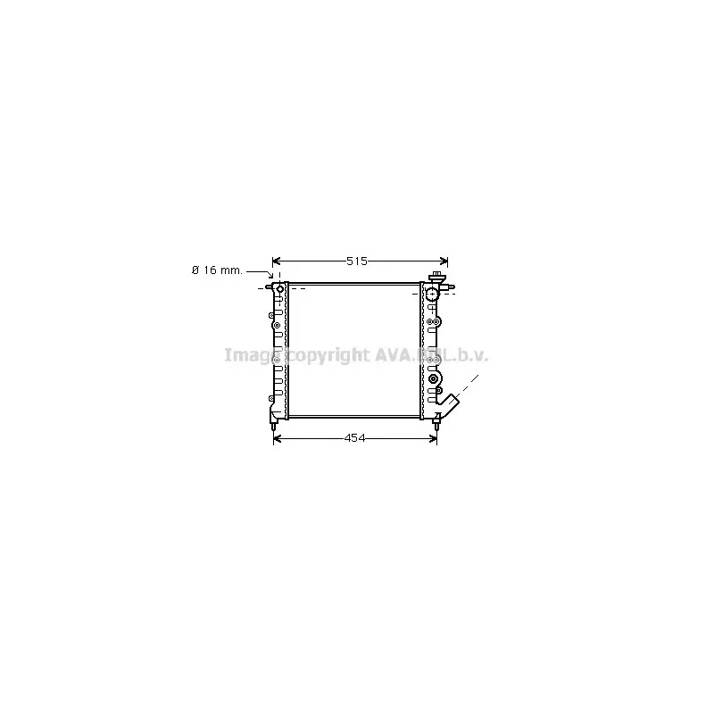 Radiateur, refroidissement du moteur AVA QUALITY COOLING RT2041