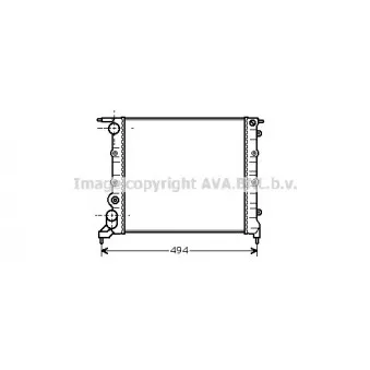 Radiateur, refroidissement du moteur AVA QUALITY COOLING
