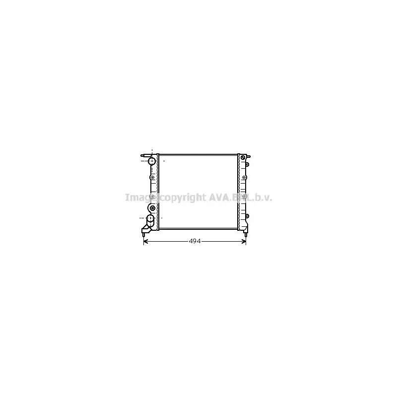 Radiateur, refroidissement du moteur AVA QUALITY COOLING RT2042