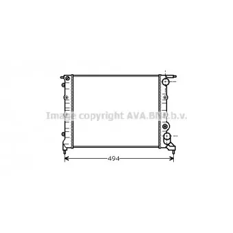 Radiateur, refroidissement du moteur AVA QUALITY COOLING RT2043